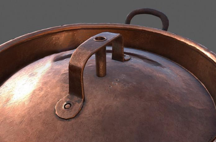 青铜锅铜锅Bronze Pot古代器皿3d模型下载插图2