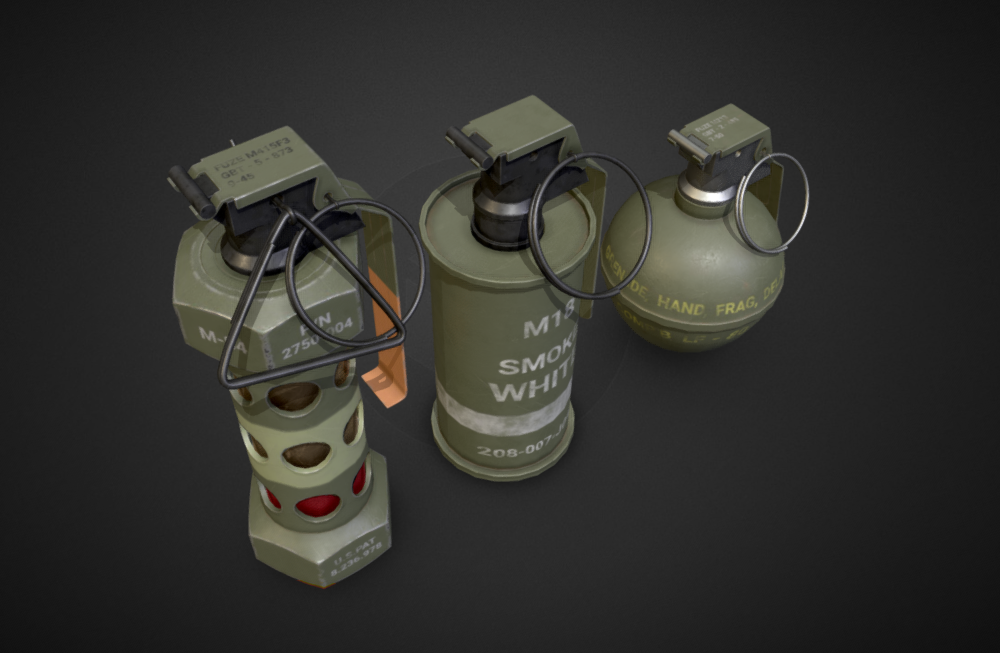 手榴弹game-ready-grenades次世代3d游戏模型下载插图1