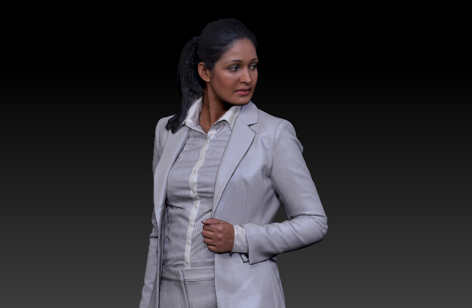 西装女白领职业装女性人物3d扫描模型下载插图1