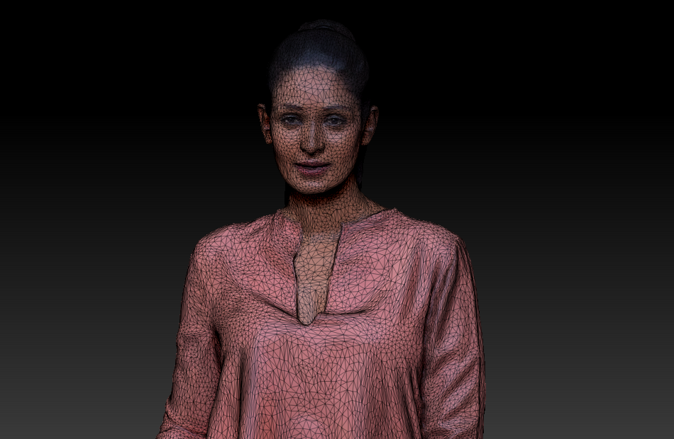 休闲装印度美女写实女人3d扫描人物模型下载插图2