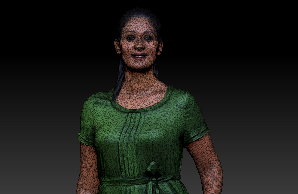 绿裙子写实女人Woman_Amaya_3D扫描写实人物模型下载插图2