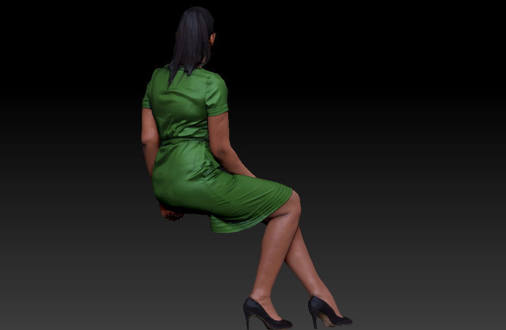 坐着的女人Woman_Amaya_3D扫描写实人物模型下载插图2