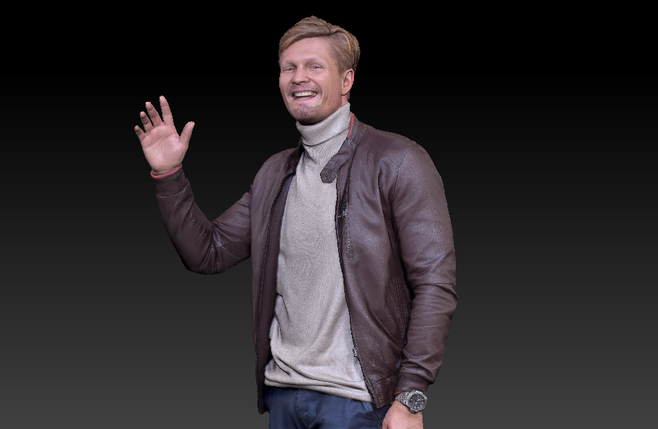 街上人物模型微笑的男人写实人物3d扫描模型下载插图3