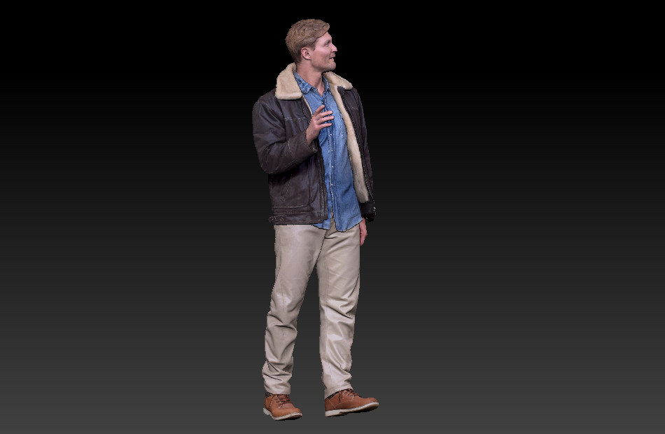 站立姿势人物街头动作男人3d扫描写实人物模型下载插图4