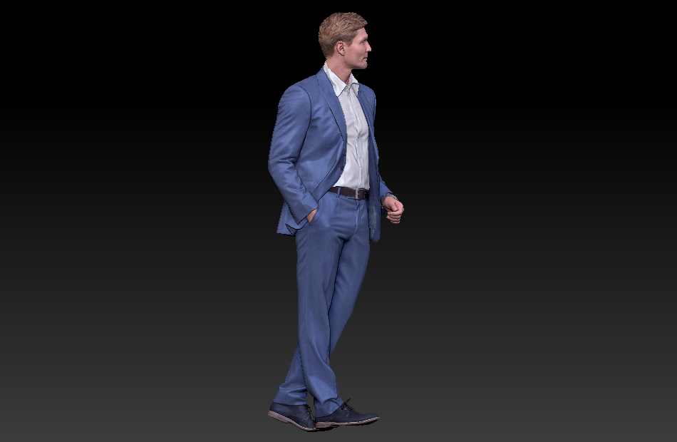 西装男士职业装男人办公室人物3d扫描写实人物模型下载插图3