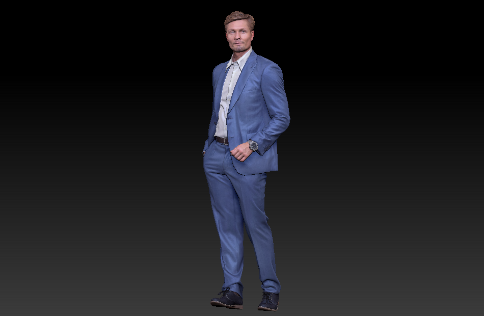 西装男士职业装男人办公室人物3d扫描写实人物模型下载插图1