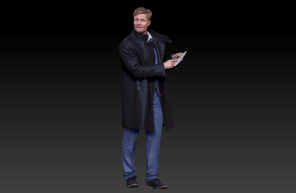 讲课的大学教授男老师写实人物3d扫描模型下载插图3