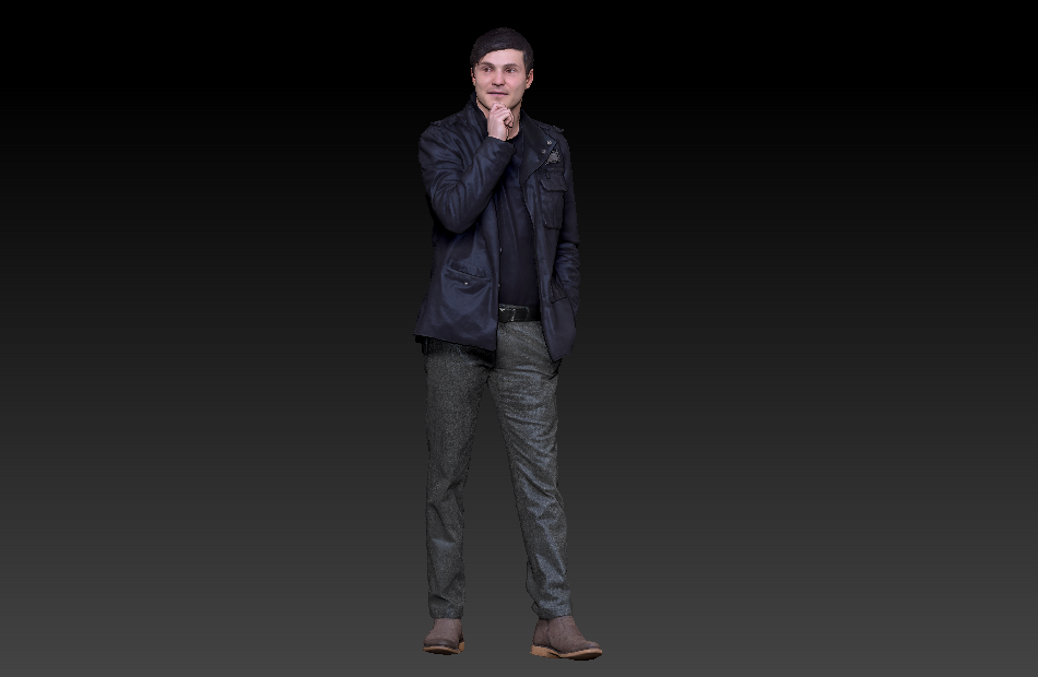 走路的男孩人物pose动作写实人物3d扫描模型下载插图