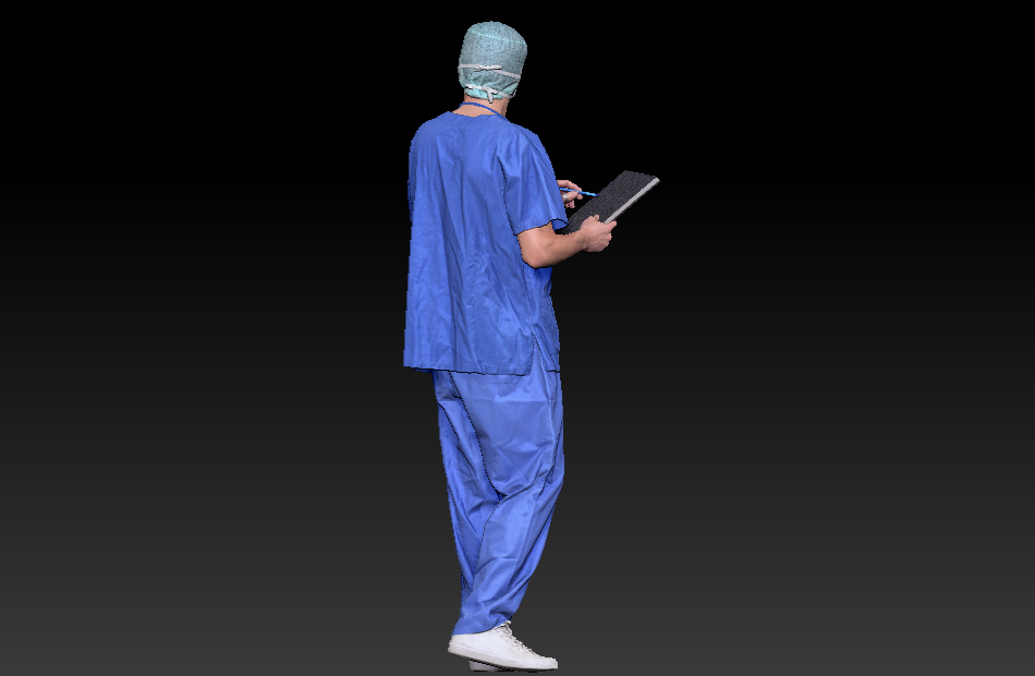 戴口罩外科医生手术科医生手术服男医生3d写实模型下载插图1
