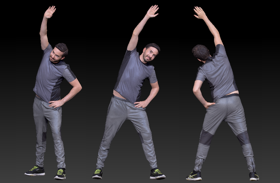 做运动的男人健身的人物3d写实人物模型下载插图