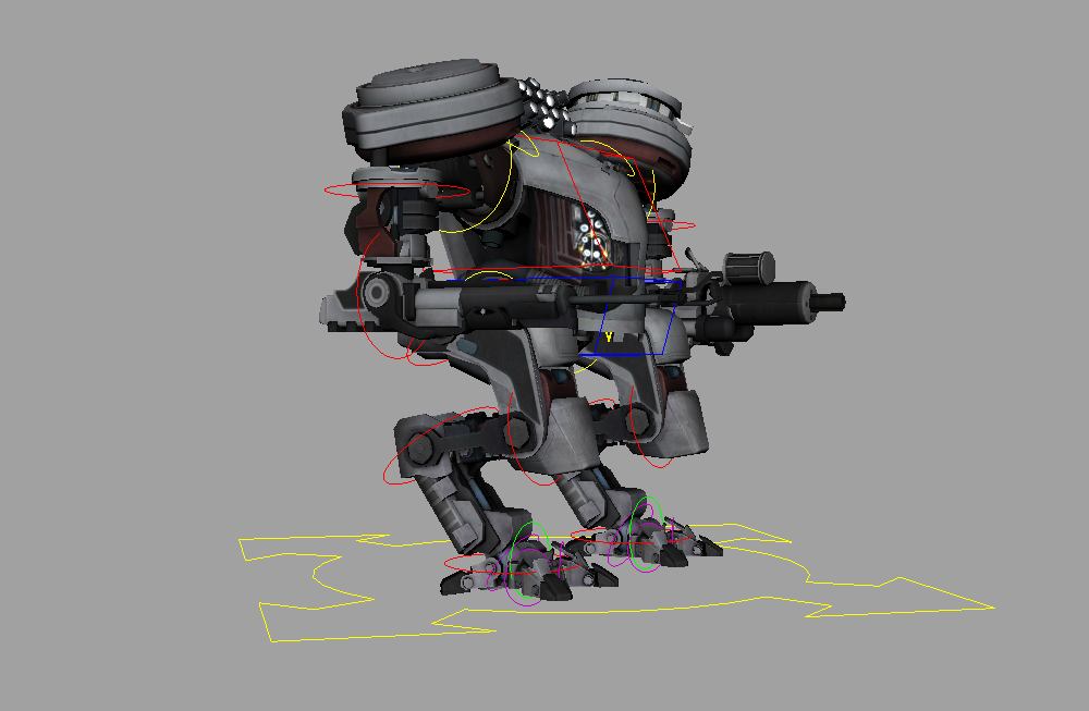 机甲战士Robot_rig带武器武装机器人maya模型想下载插图1