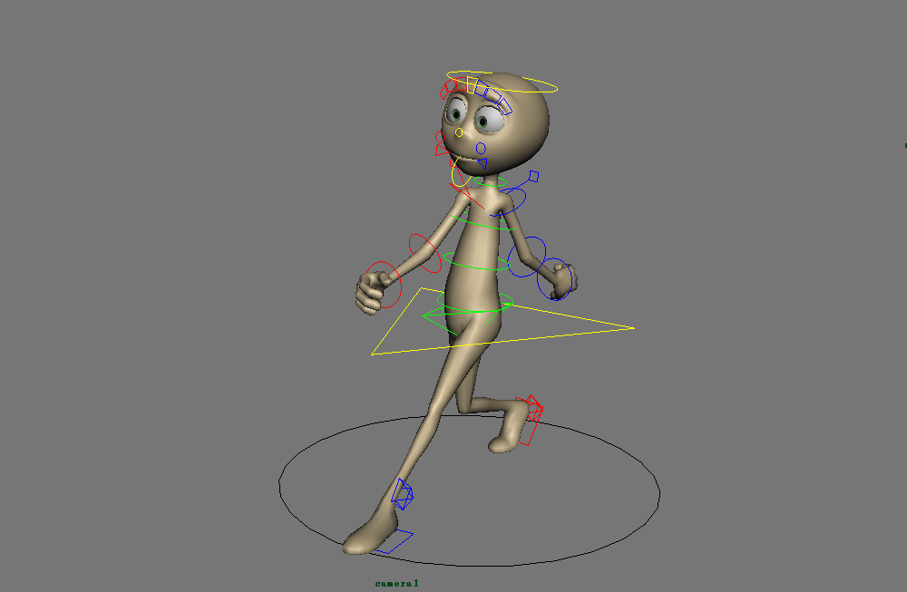 走路的木偶人跑步动画小人maya绑定模型，非常棒插图