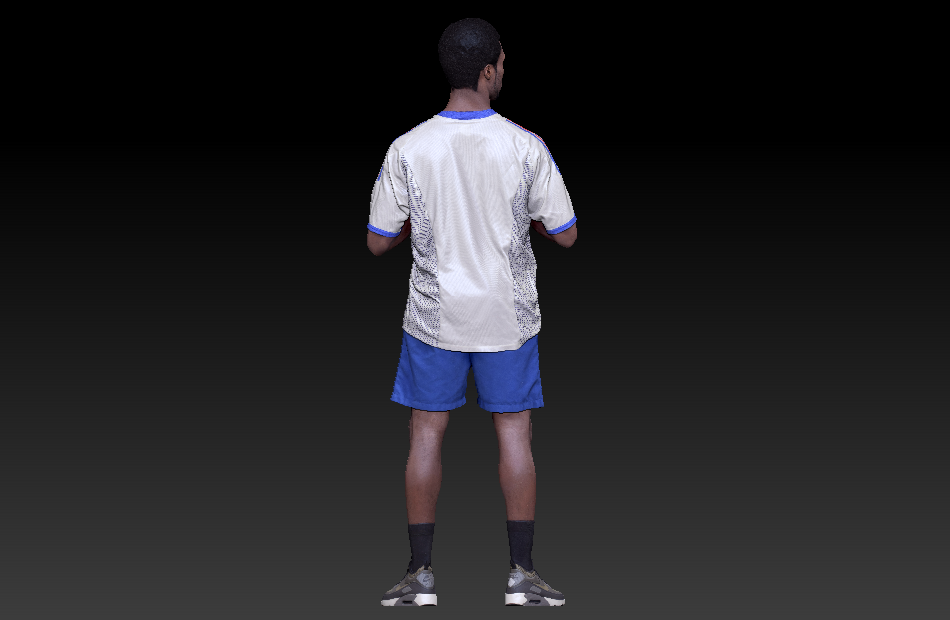 足球运动员黑人运动员3d写实人物模型下载插图1