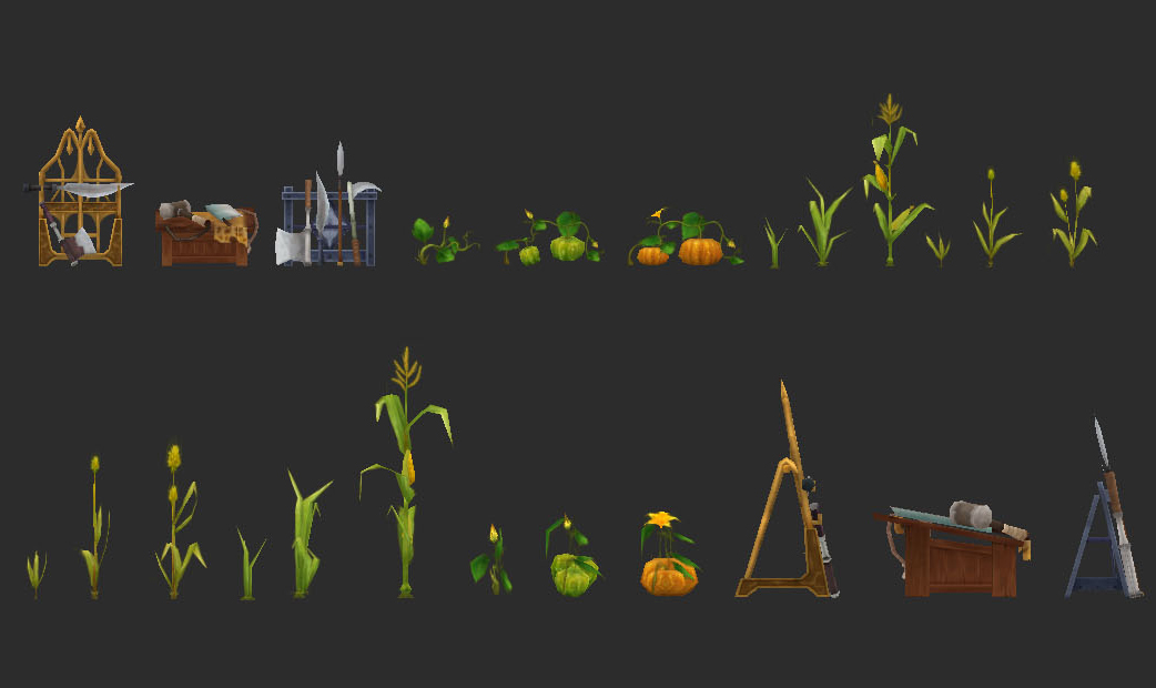武器+植物+难怪+玉米3d游戏道具模型下载插图1