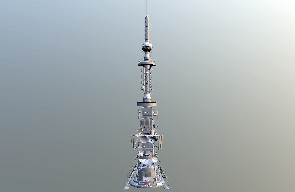 信号塔、铁塔、电线高塔、军事信号塔fbx模型下载插图2
