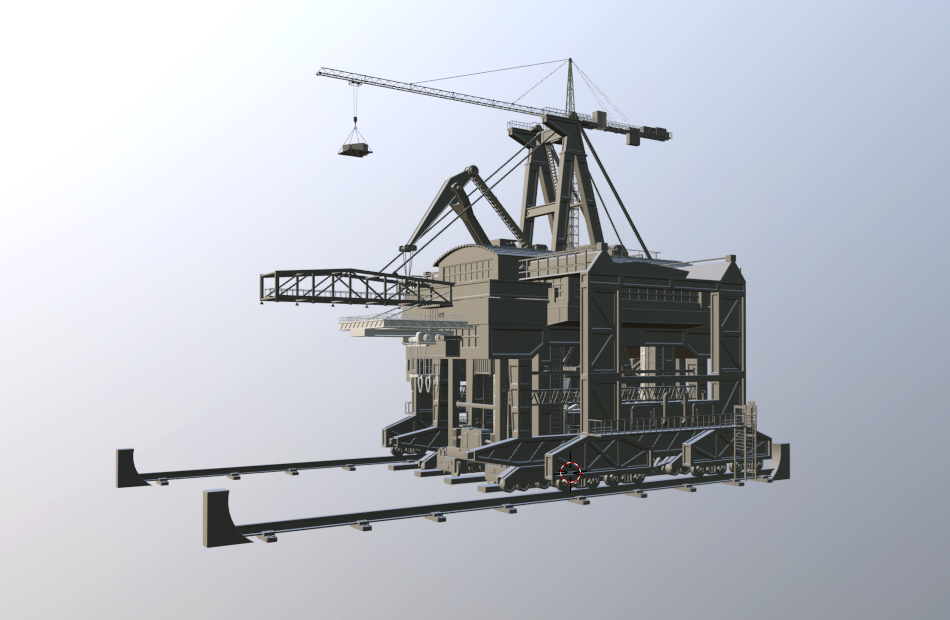 建筑起重机3D模型 Artstation – Cranes – 11 pieces by Armen Manukyan插图3