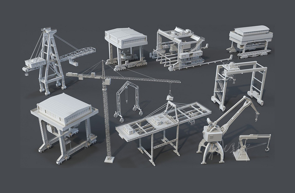 建筑起重机3D模型 Artstation – Cranes – 11 pieces by Armen Manukyan插图