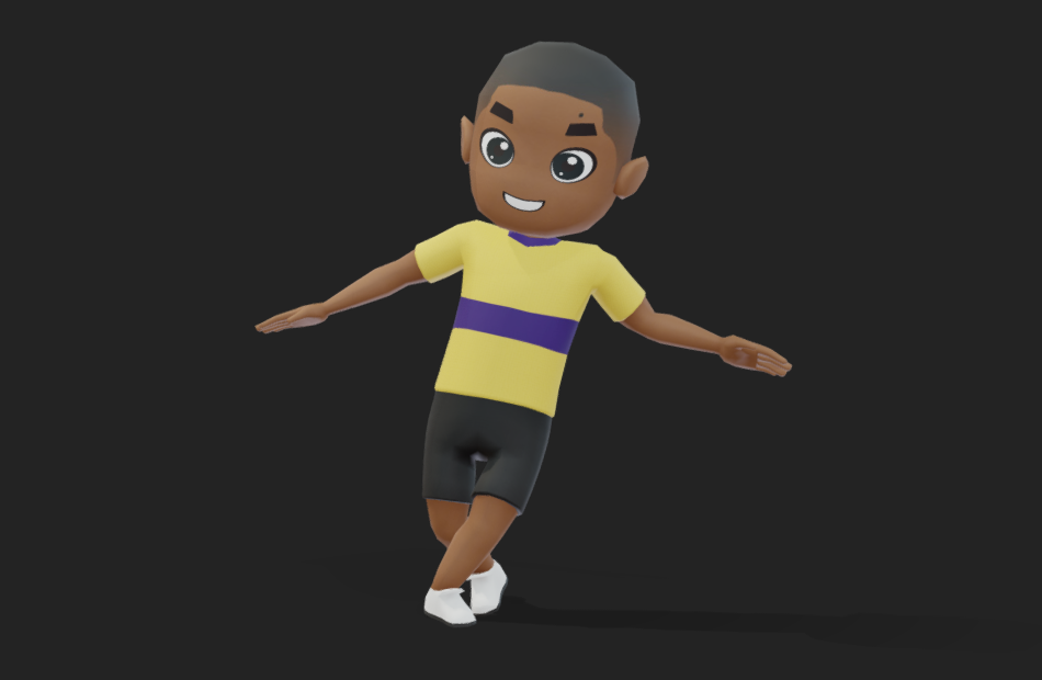 跳街舞的卡通小男孩fbx动作动画模型下载插图