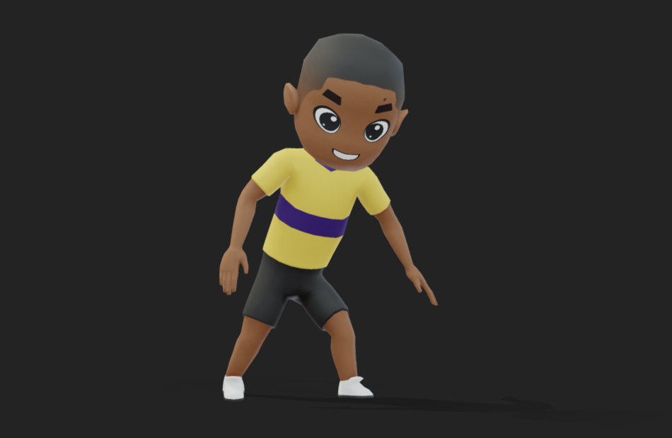 跳街舞的卡通小男孩fbx动作动画模型下载插图2