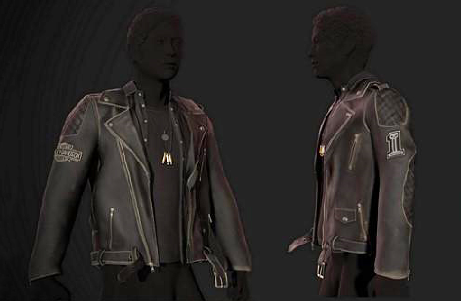 皮衣皮夹克Oskars Leather Jacket服装obj模型下载插图