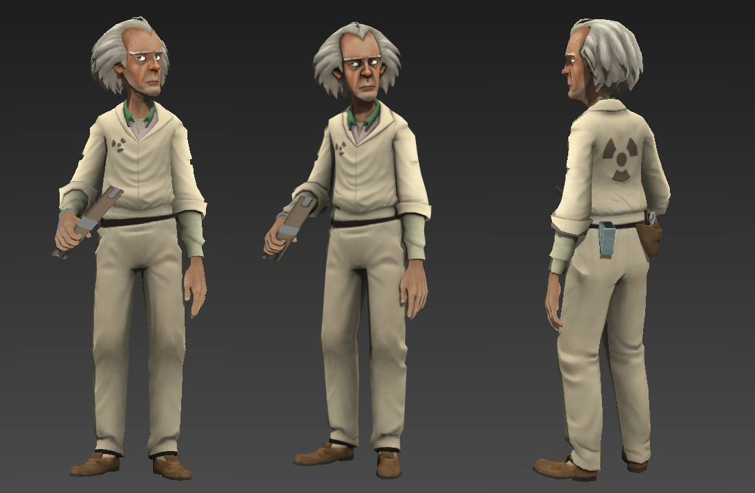 老教授、白发老人、科学家、爱因斯坦3d模型插图