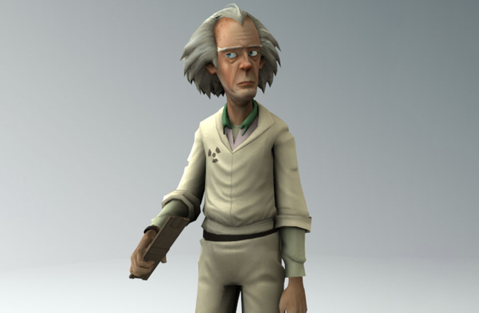 老教授、白发老人、科学家、爱因斯坦3d模型插图3