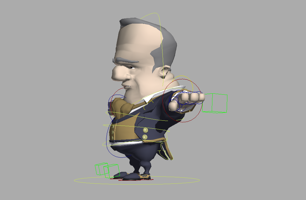 穿礼服的绅士butler_rig卡通人物3dmax绑定角色模型下载插图3