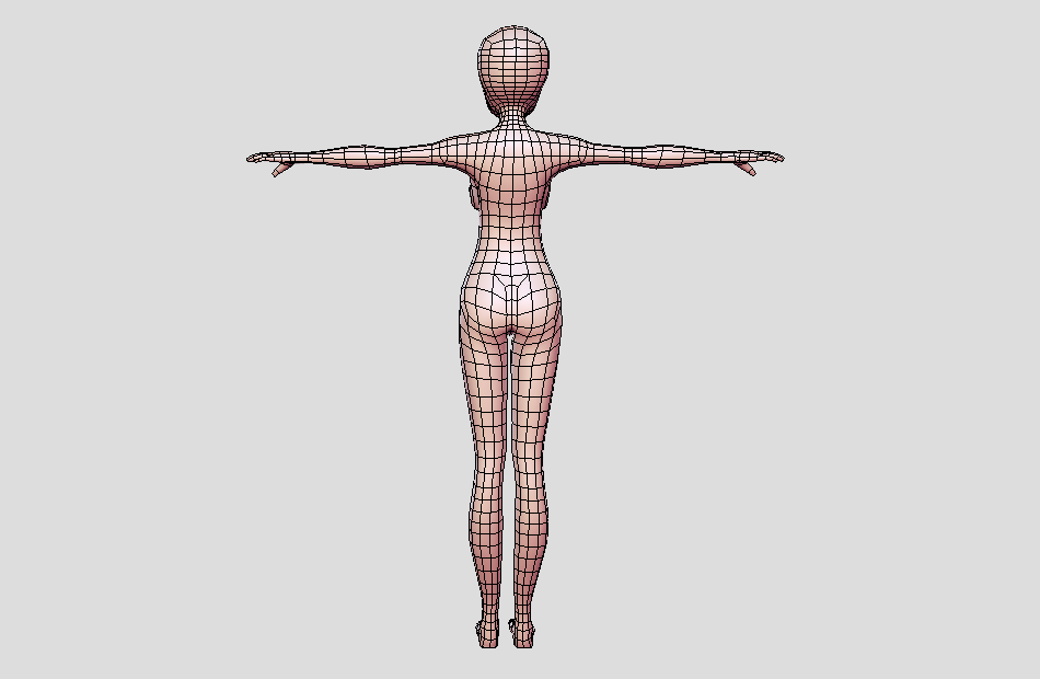 动漫人物female-body-practice女性身体练习OBJ模型下载插图2