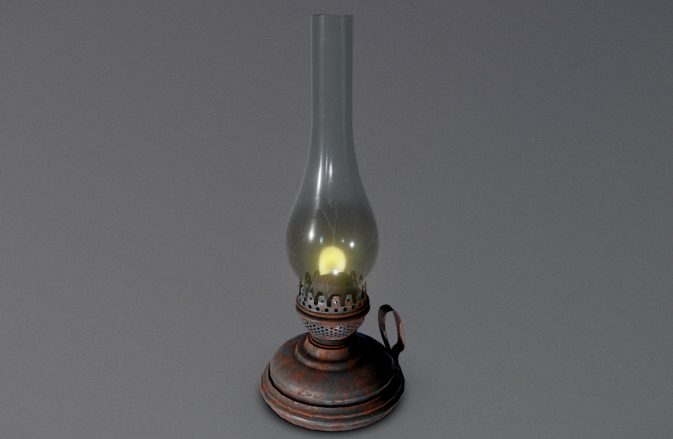 生锈的老式煤油灯kerosene-lamp-vintage-模型下载插图
