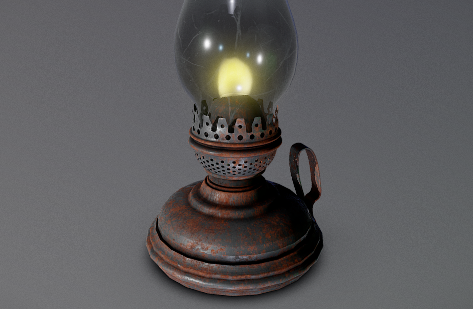 生锈的老式煤油灯kerosene-lamp-vintage-模型下载插图1