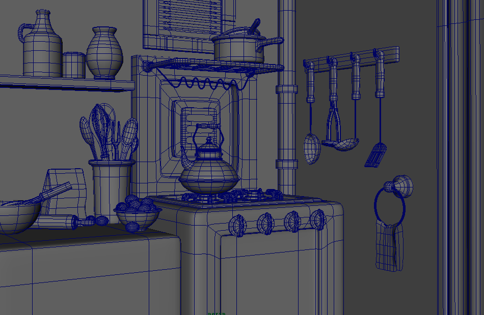 破旧的老房子老旧的厨房一角写实场景maya模型下载插图2