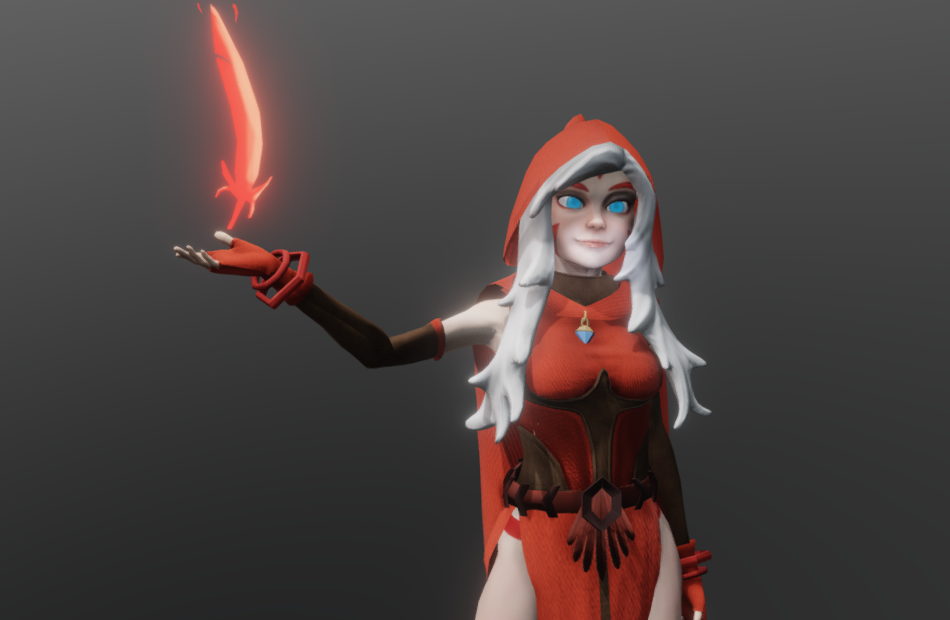 女巫师red-witch红魔女fbx绑定模型下载插图1