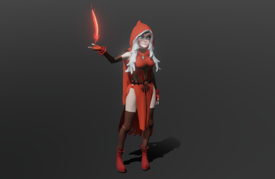 女巫师red-witch红魔女fbx绑定模型下载插图