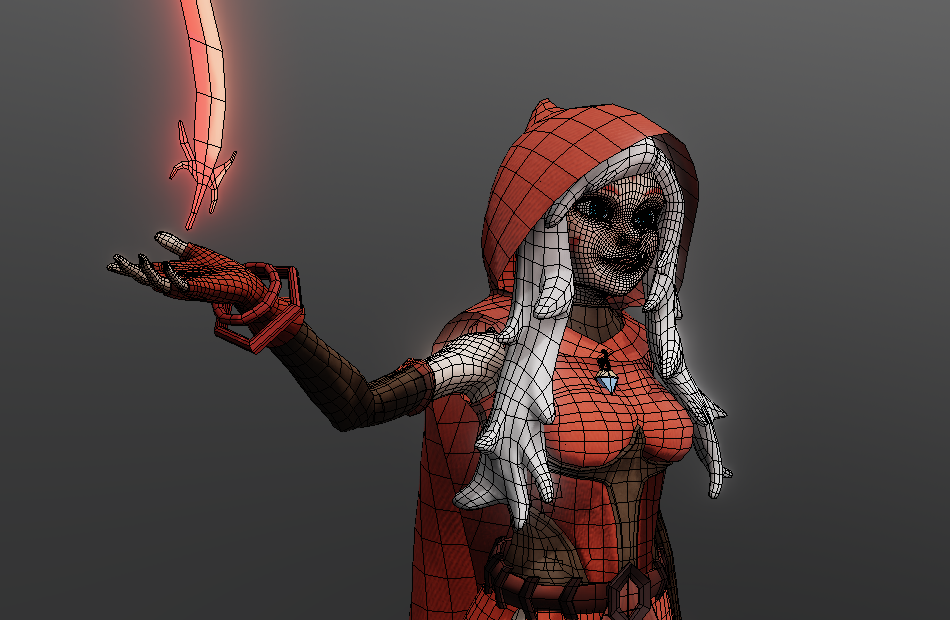 女巫师red-witch红魔女fbx绑定模型下载插图3
