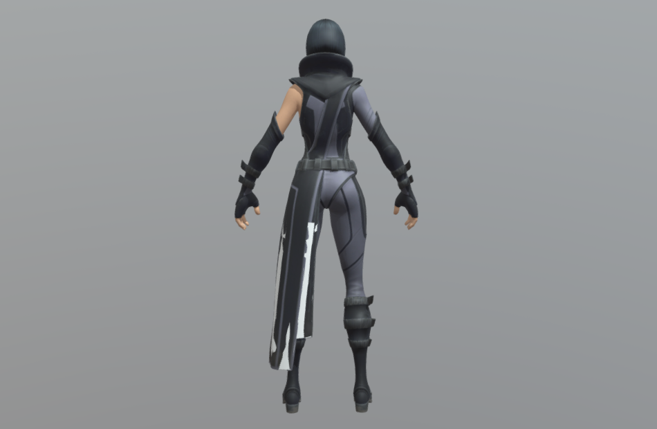 黑暗忍者dark-ninja堡垒之夜游戏角色fbx绑定模型下载插图3