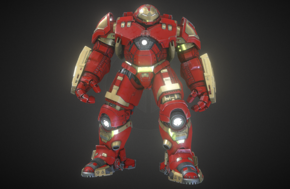 高质量钢铁侠Iron man反浩克装甲obj模型下载插图