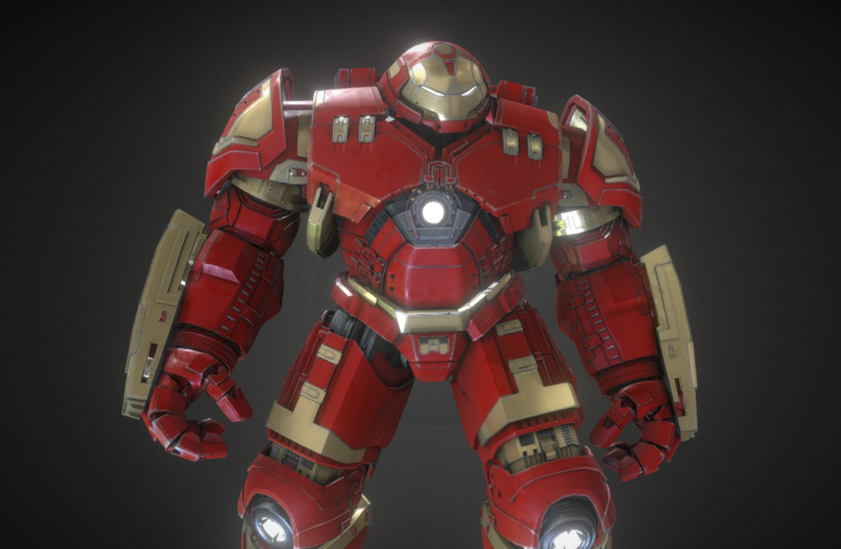 高质量钢铁侠Iron man反浩克装甲obj模型下载插图3
