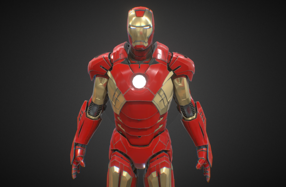 钢铁侠iron-man机器人OBJ写实模型下载插图1