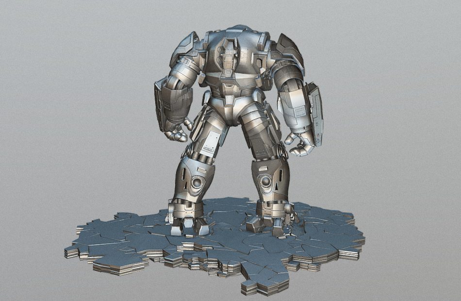 高质量精细钢铁侠反浩克装甲iron-man写实科幻机器人fbx模型下载插图1