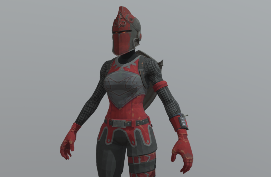 红骑士要塞骑士女骑士堡垒之夜游戏角色fbx模型下载插图2