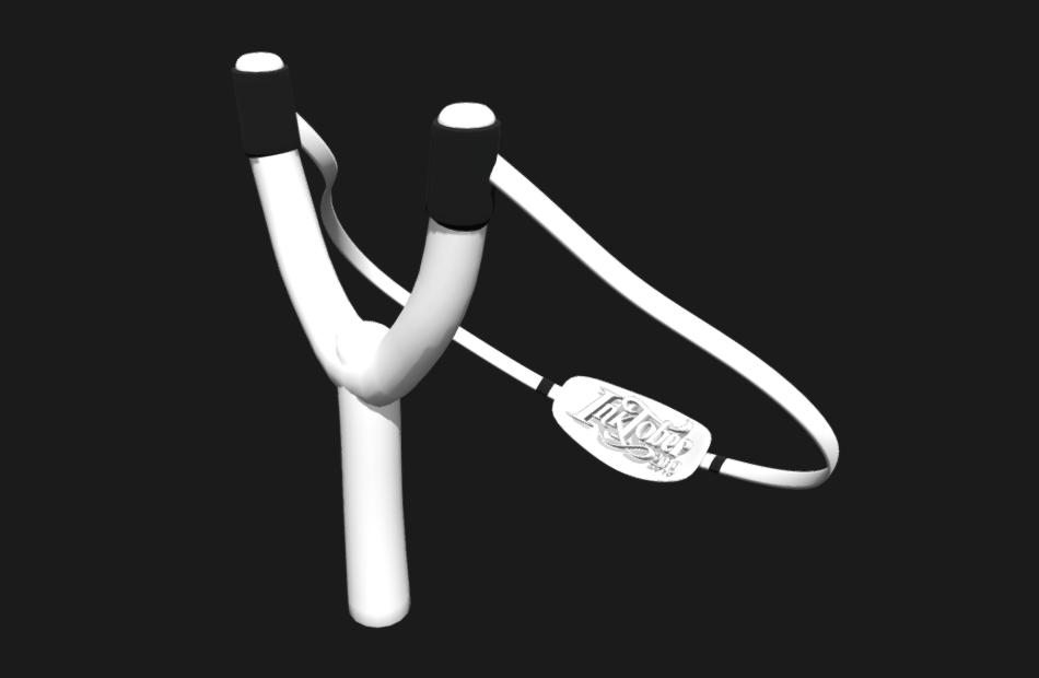 橡皮弹弓武器fbx模型插图