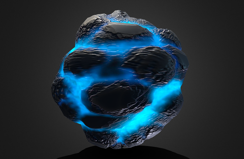 蓝色熔岩材料贴图材质下载插图1