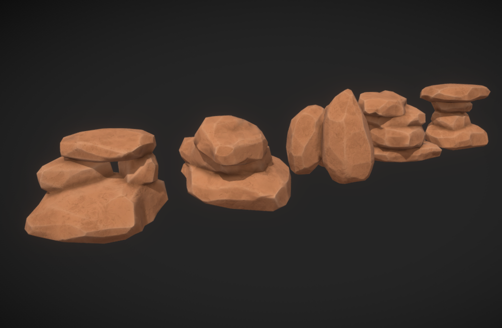 沙漠岩石模型包fbx文件下载插图