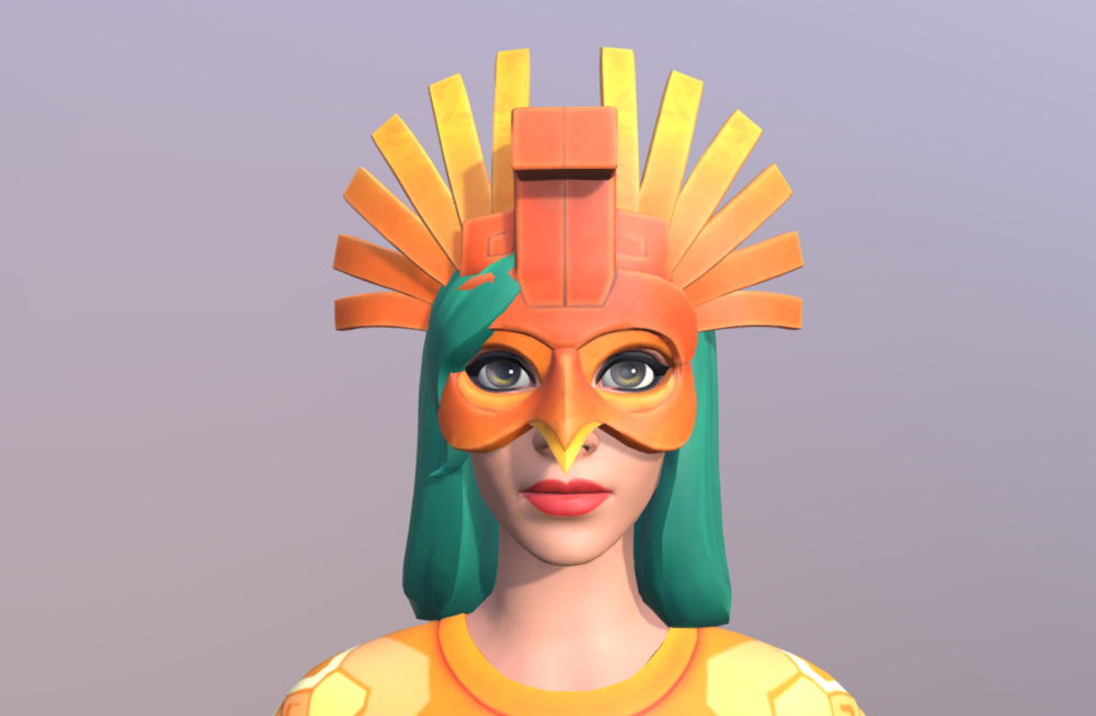 太阳鸟皮肤头盔堡垒之夜游戏角色3d模型下载插图2