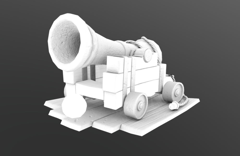 老旧的中世纪古代大炮火炮canon toon写实模型下载插图4