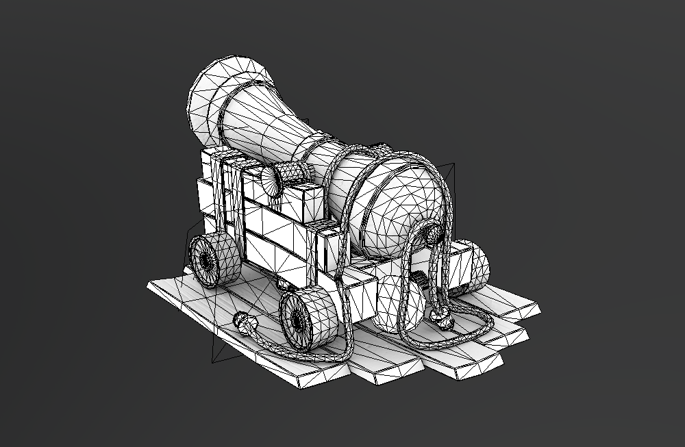老旧的中世纪古代大炮火炮canon toon写实模型下载插图5