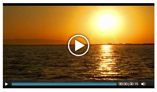 金色红色的夕阳日落的海滩视频素材插图