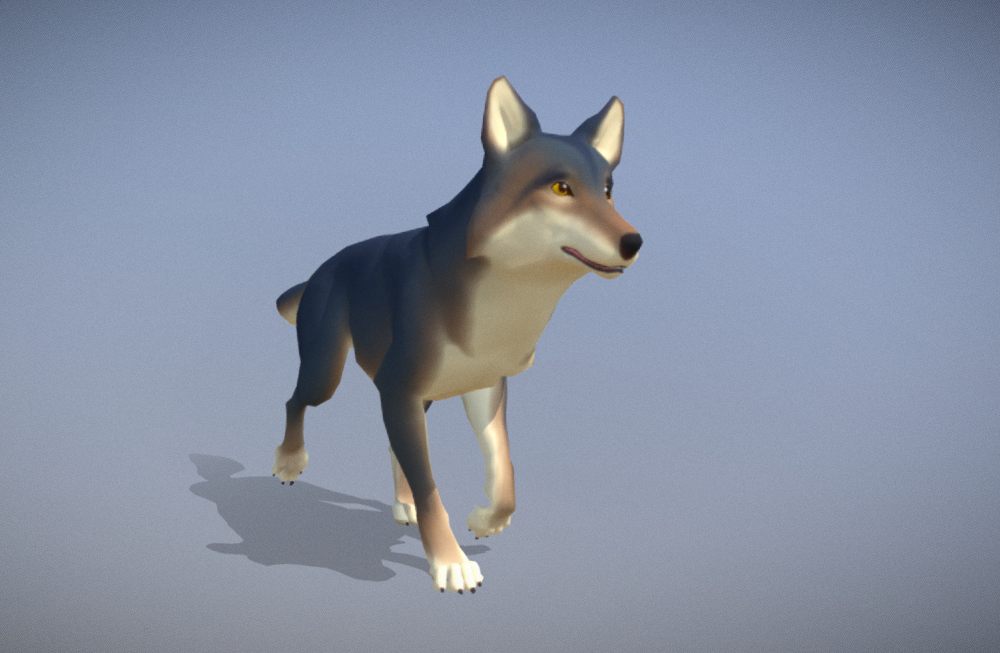 狼+走路动作动画+fbx通用格式模型下载插图2