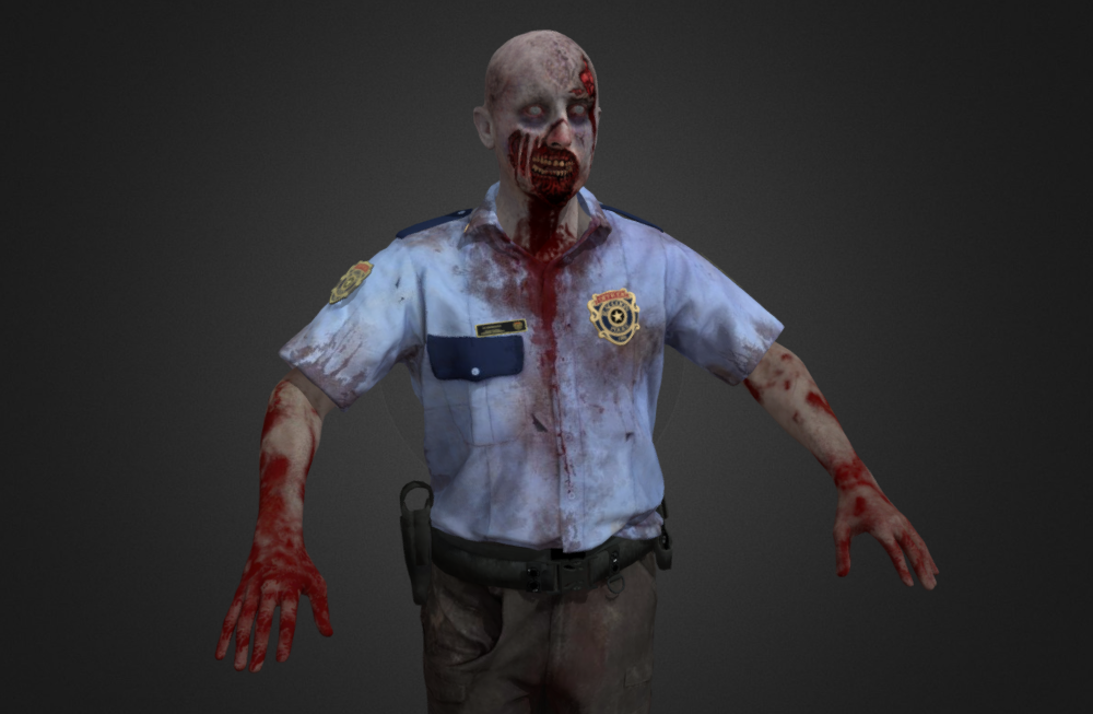 生化危机-恐怖的僵尸警察3d模型下载插图