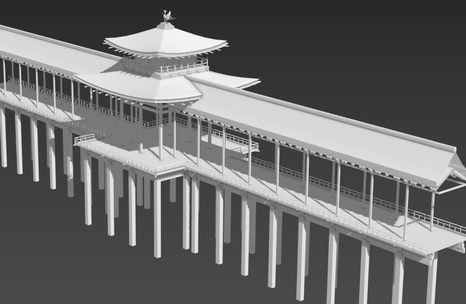 中式桥梁桥桥梁大桥fbx模型下载插图